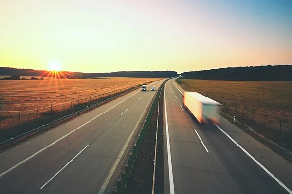 Highway at the sunrise