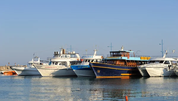 Yachts at anchor in bay fishing