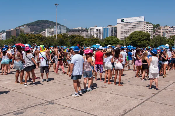 People at carnival street in Flamengo Park