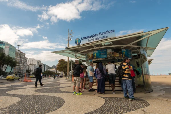 Tourist information kiosk in Copacabana beach