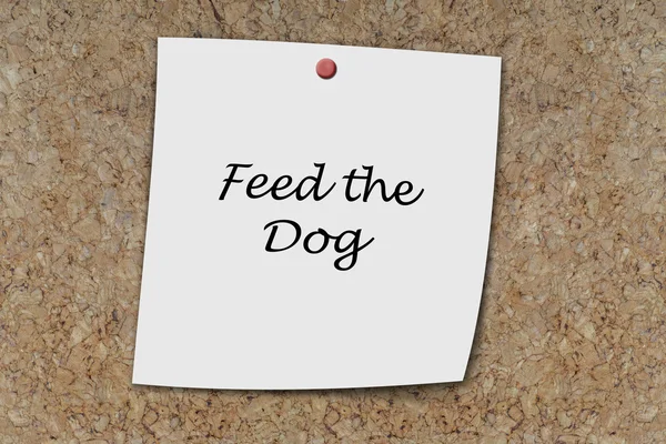 Feed the dog written on a memo