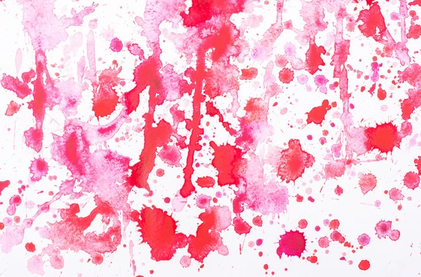 Abstract watercolor aquarelle hand drawn red drop splatter stain art paint on white background