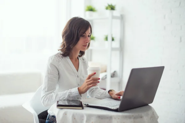 Young business woman working