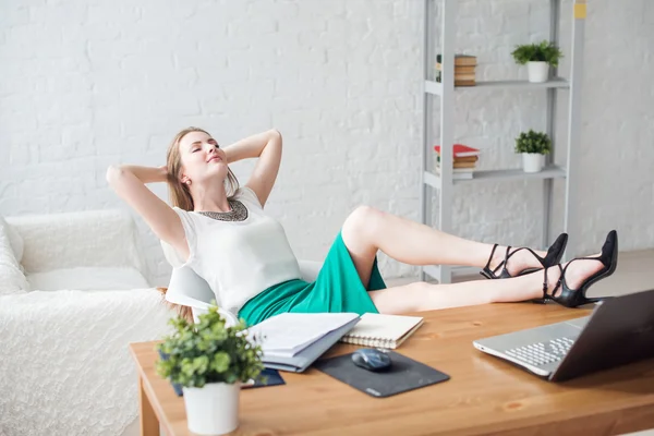 Businesswoman resting relaxing