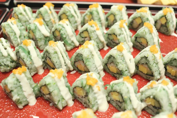 Fancy sushi of japan foods in restaurant.