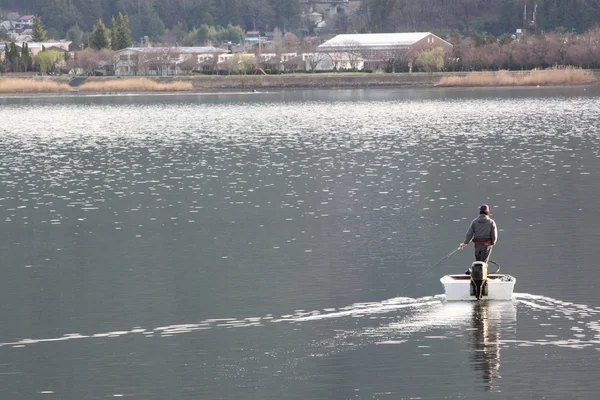 Man Fishing Lake.