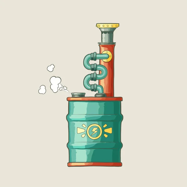 Original illustration of a steampunk styled boiler