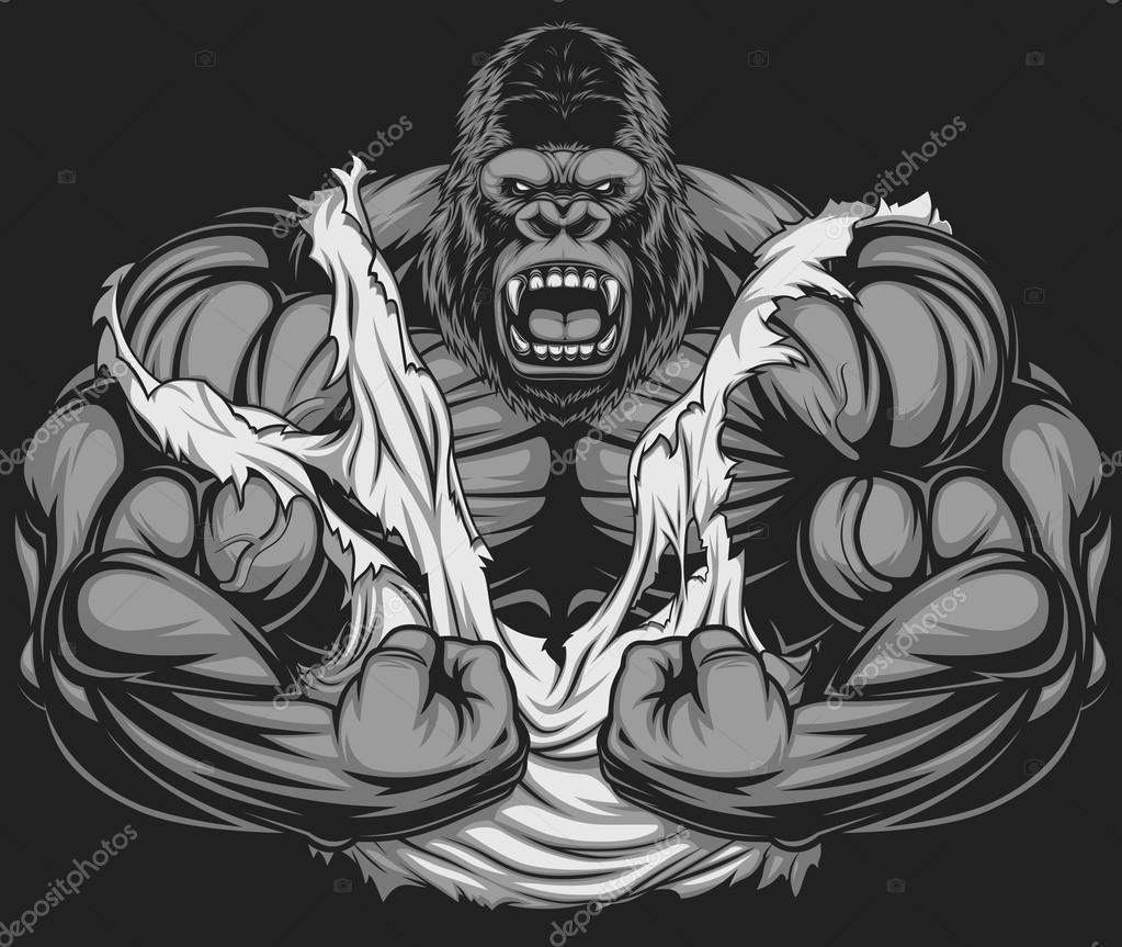 terrible gorilla athlete stock vector 169 andrey makurin terrible gorilla athlete stock vector 169 andrey makurin