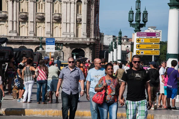 People walking in Havana, Cuba