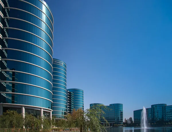 REDWOOD CITY, CA, USA - SEPT 24, 2008: The Oracle Headquarters located in Redwood City, CA, USA on Sept 24, 2008. Oracle is a multinational hardware and software technology corporation