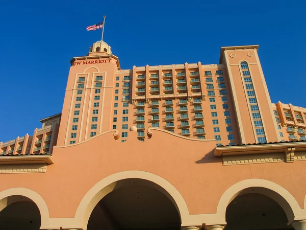 ORLANDO, FLORIDA, USA - MAY 20, 2007: The JW Marriott Orlando hotel becomes to  Grande Lakes luxury complex with large golf area on May 20, 2007