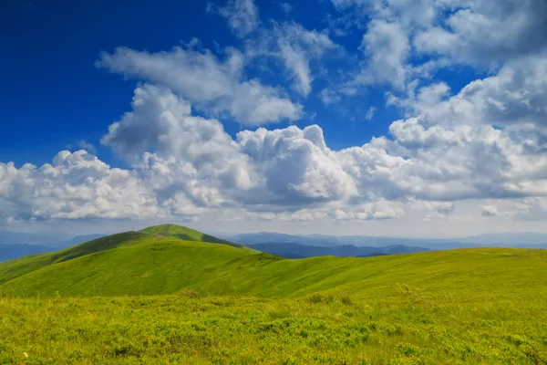 Landscape with clouds in the mountains