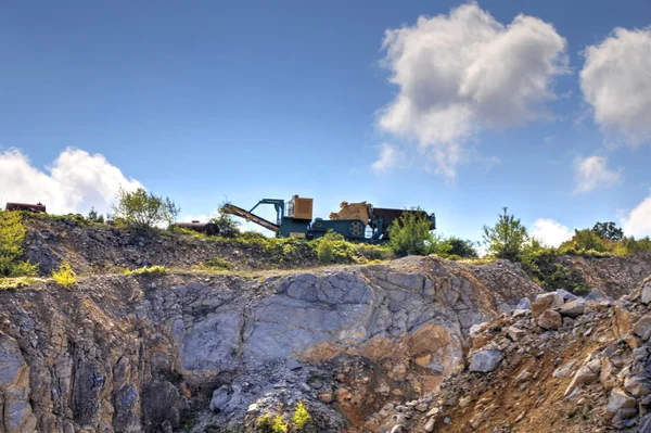 Stone quarry with stone crusher