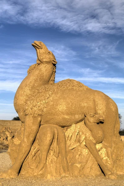 BURGAS, BULGARIA - OCTOBER 04: Sand sculpture in Burgas Sand Sculptures Festival on OCTOBER 04, 2015 in Burgas, Bulgaria