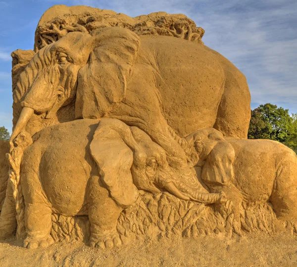 BURGAS, BULGARIA - OCTOBER 04: Sand sculpture in Burgas Sand Sculptures Festival on OCTOBER 04, 2015 in Burgas, Bulgaria