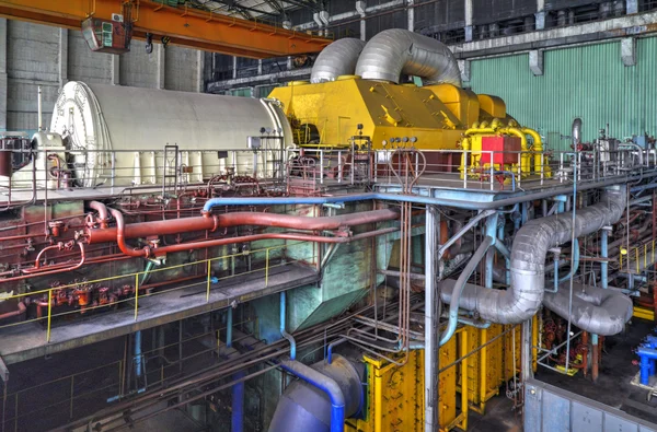 Machine room in thermal power plant