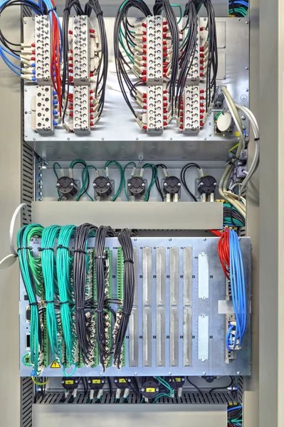 Industrial electrical panel with electronic devices for relay protection and process controlling