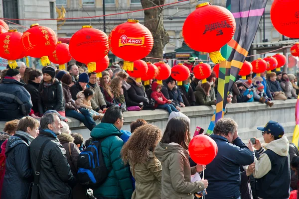 The monkey Chinese new year in trafalgar square and Chinatown. London