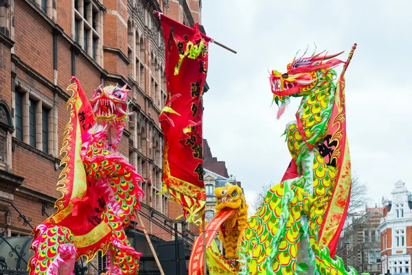 The monkey Chinese new year in trafalgar square and Chinatown. London