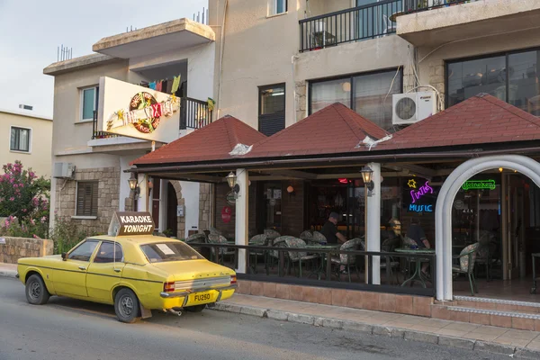 The Sixties music bar exterior in Paphos, Cyprus.