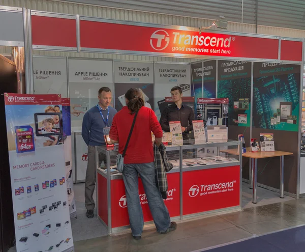 Transcend company booth at CEE 2015, the largest electronics trade show in Ukraine