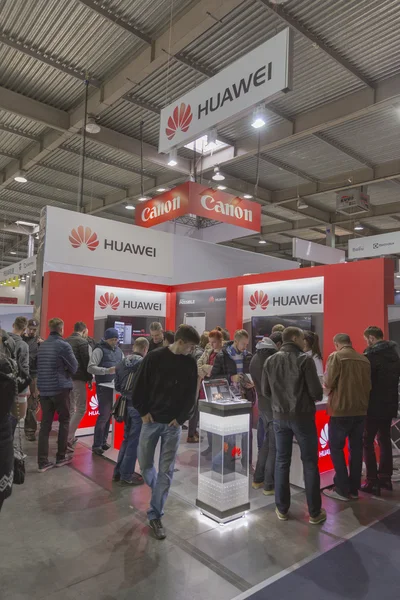 Huawei company booth at CEE 2015, the largest electronics trade show in Ukraine