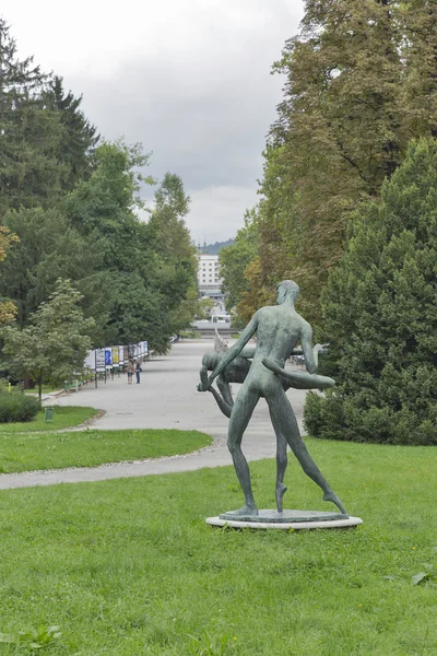 Tivoli park statue in Ljubljana