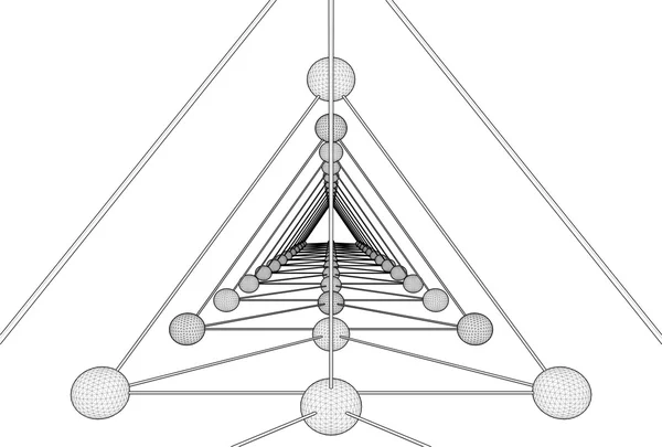 Tetrahedron DNA Molecule Structure Vector
