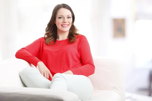 Young woman relaxing at home