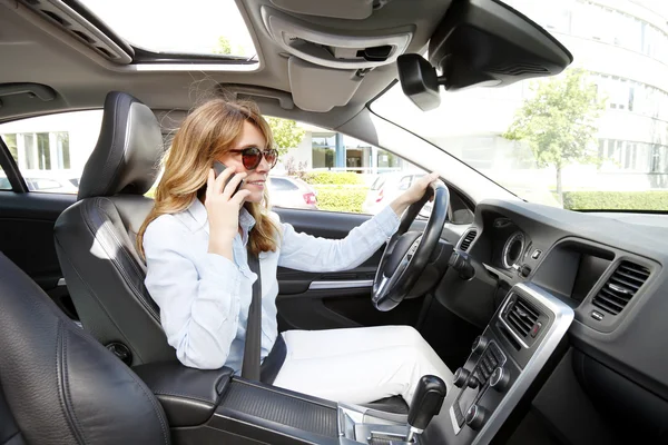 Driver talking on mobile phone