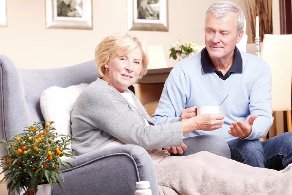 Couple relaxing at home