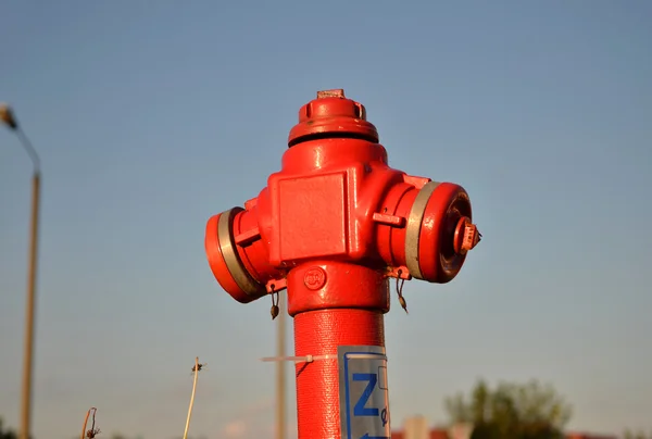 Roadside fire hydrant closeup in urban setting