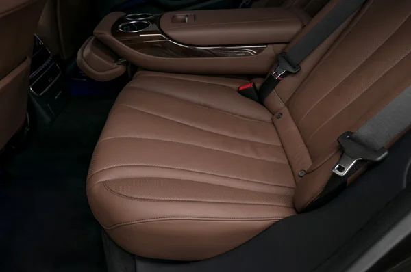 Car  rear passenger leather seat.