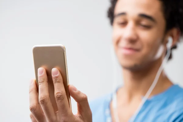 Good news by phone to young man