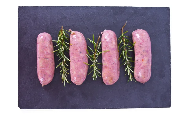 Tasty sausages isolated