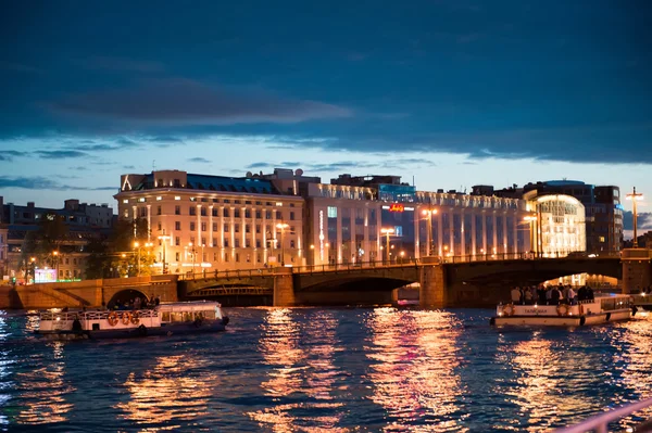 City of St. Petersburg, night views from the motor ship 1205.