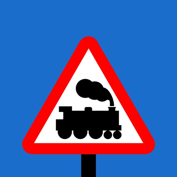 Warning triangle Level crossing without barrier or gate ahead