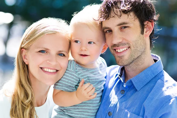 Young parents with baby boy