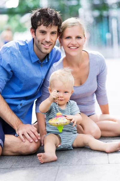 Young parents with baby boy