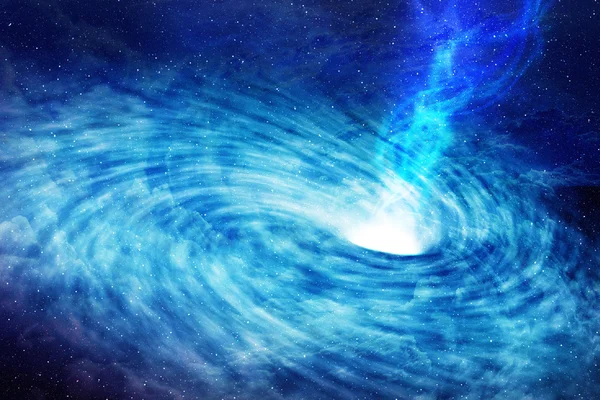 Blue spiral galaxy with vortex of energy