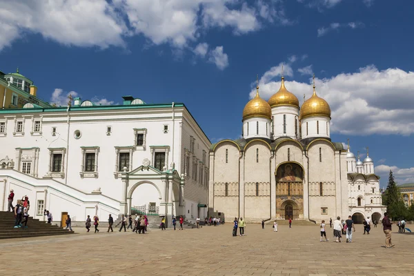 Cathedral square of the Moscow Kremlin on a Sunny summer day, Russia
