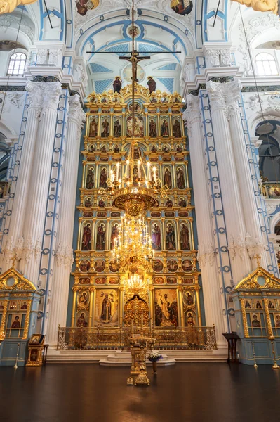 The Iconostasis of the Resurrection cathedral of the Voskresensky New-Jerusalem stavropegial male monastery, Istra, Moscow region, Russia. The monastery was founded in 1656 by Patriarch Nikon