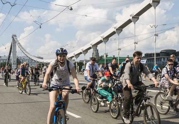 : Bicycle parade in Moscow in support of the Cycling infrastructure development, Moscow, Russia