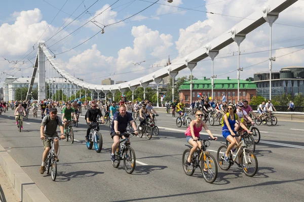 Bicycle parade in Moscow in support of the Cycling infrastructure development, Moscow, Russia