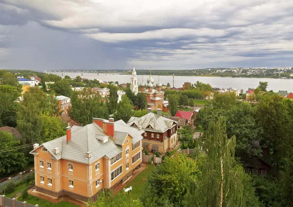 View of the Kostroma and Volga river from above, Russia