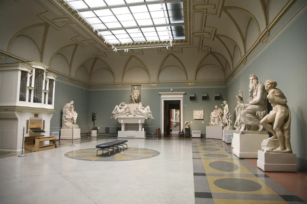 The interior of hall of sculpture Michelangelol in the Pushkin Museum of Fine Arts