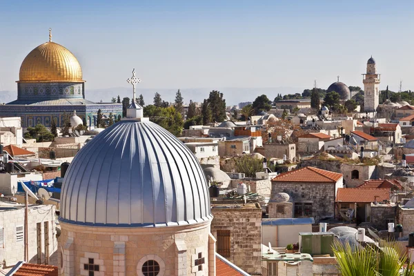 Jerusalem panoramic to roof view of sacred places