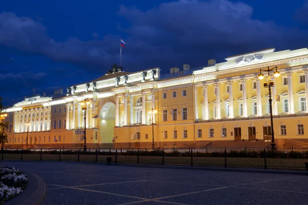 Night St. Petersburg. The building of the constitutional court of the Russian Federation and the library named after B. N. Yeltsin. on the Senate square