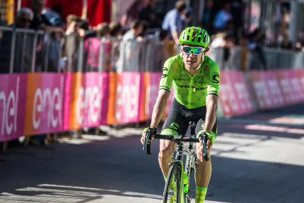 Corvara, Italy May 21, 2016; Rigoberto Uran, professional cyclist,  pass the finish in Corvara.