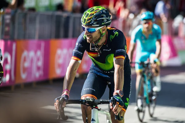 Corvara, Italy May 21, 2016; Alejandro Valverde, professional cyclist,  pass the finish line of the stage